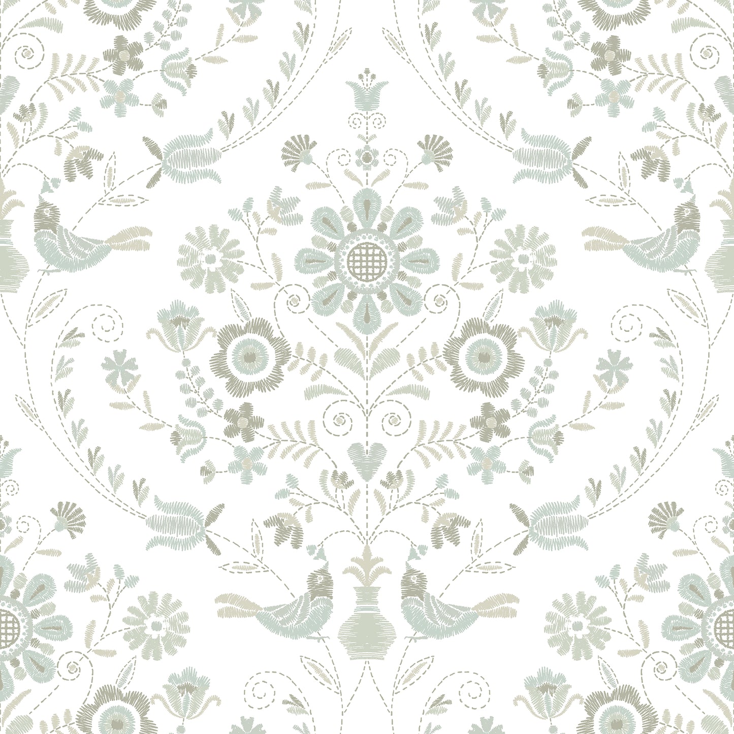 Britt Embroidered Damask