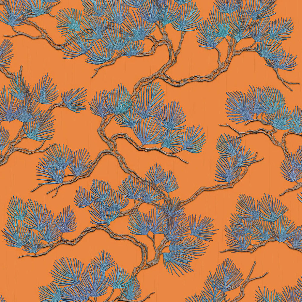 Embroidered Pine Textured