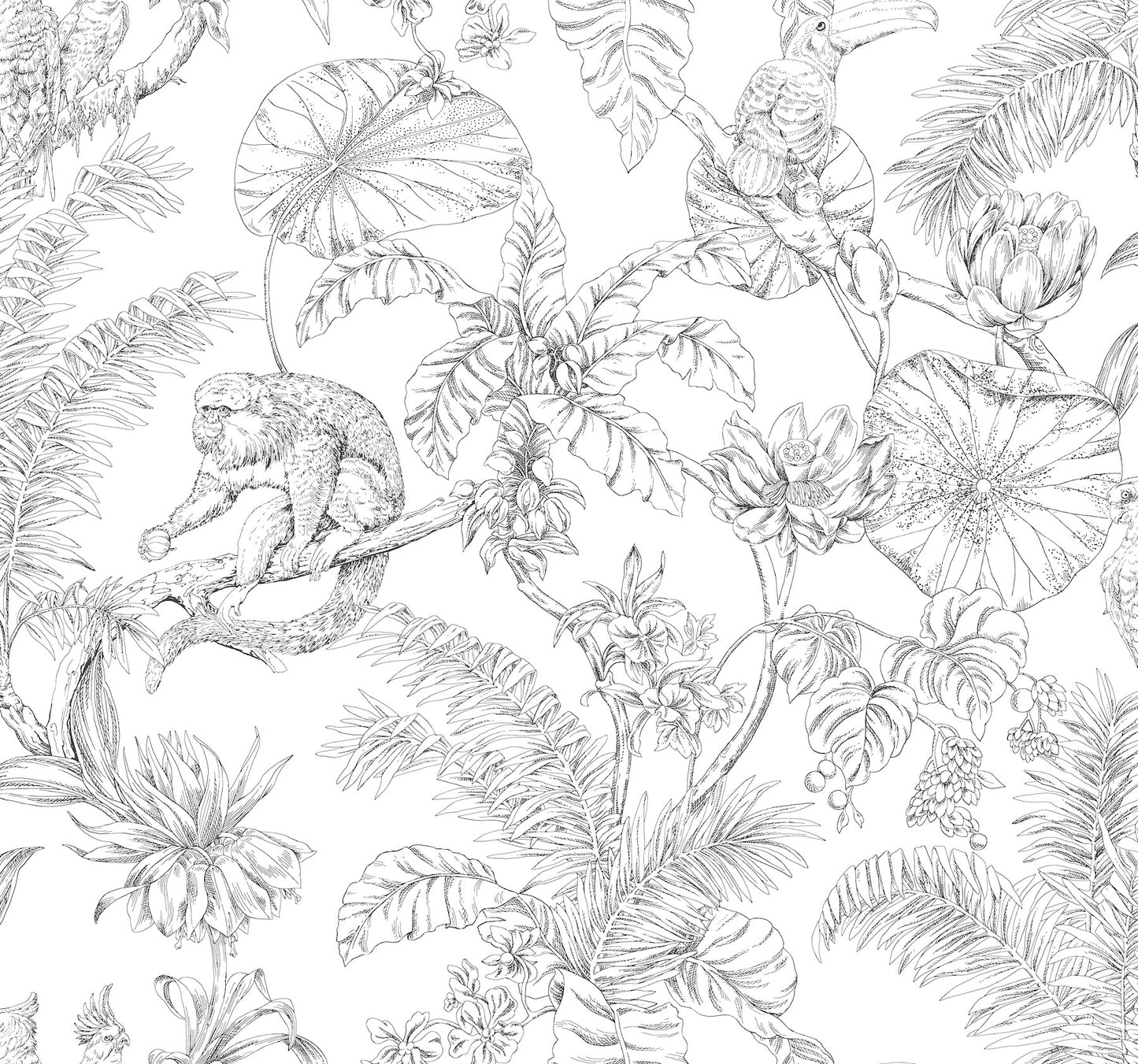 Tropical Sketch Toile