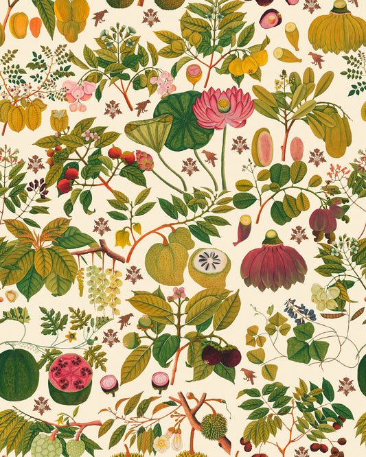 Asian Fruits And Flowers