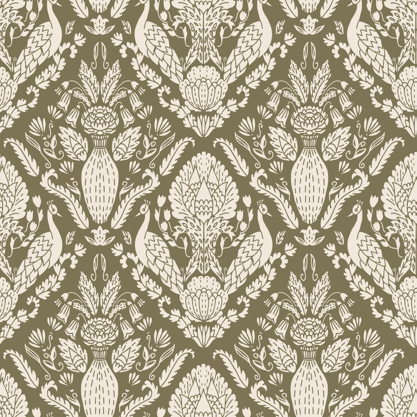 Peacock Damask